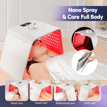 7 Colors LED Mask PDT Nano Water Sprayer Skin Rejuvenation Photon Therapy Lamp Red Blue Light Home SPA Skin Care Tools